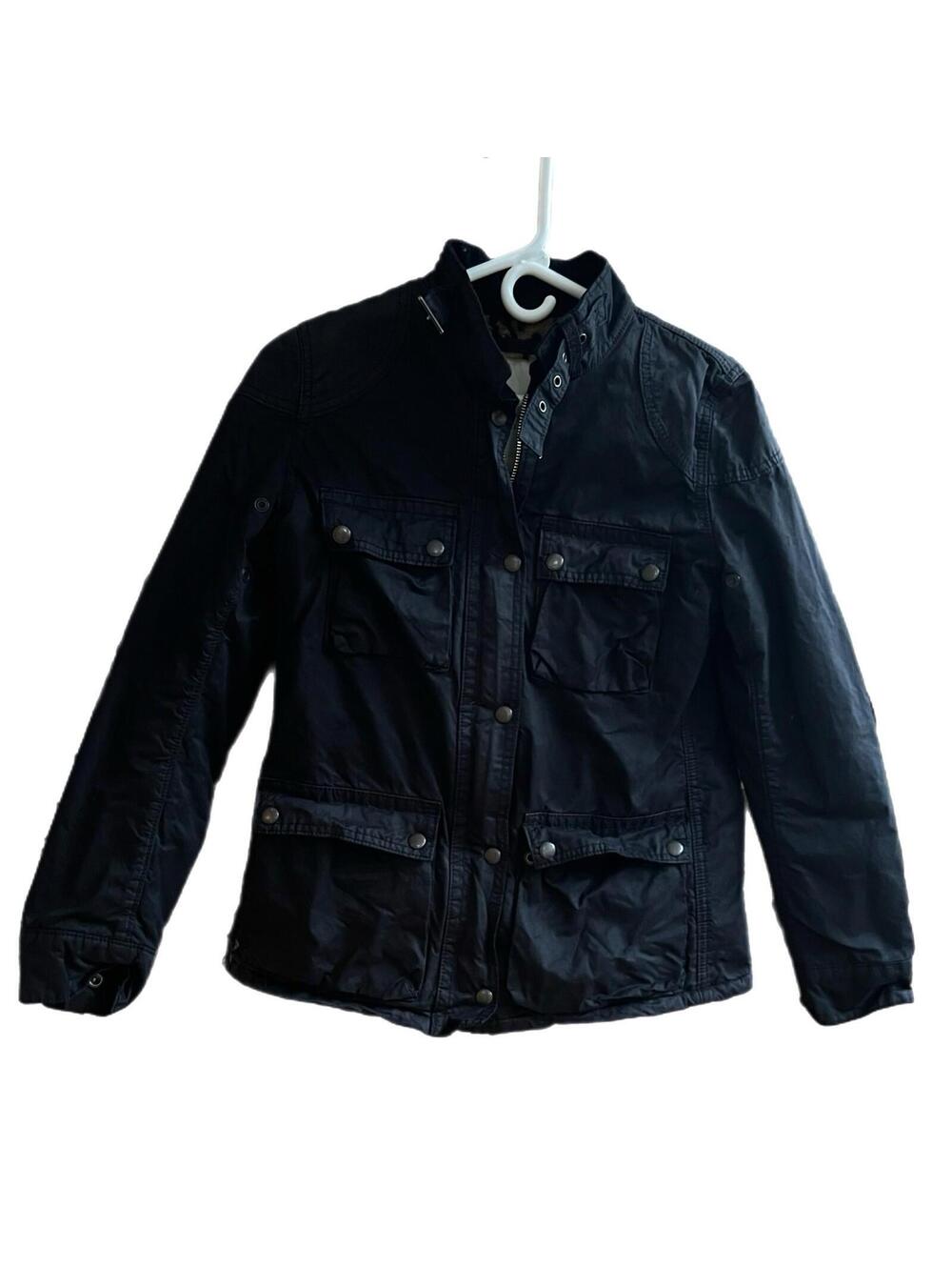 Denim Supply Ralph Lauren Womens S Hoodie Zip Blue Vtg Jacket Military Pockets